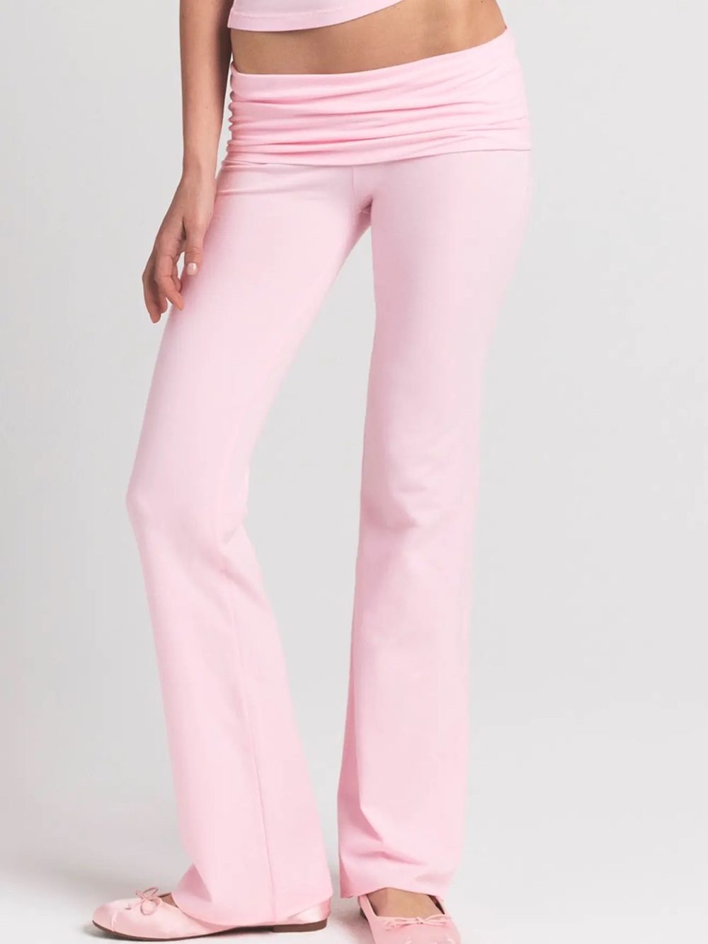SKIMS Cotton Blend Jersey Fold Over Pants